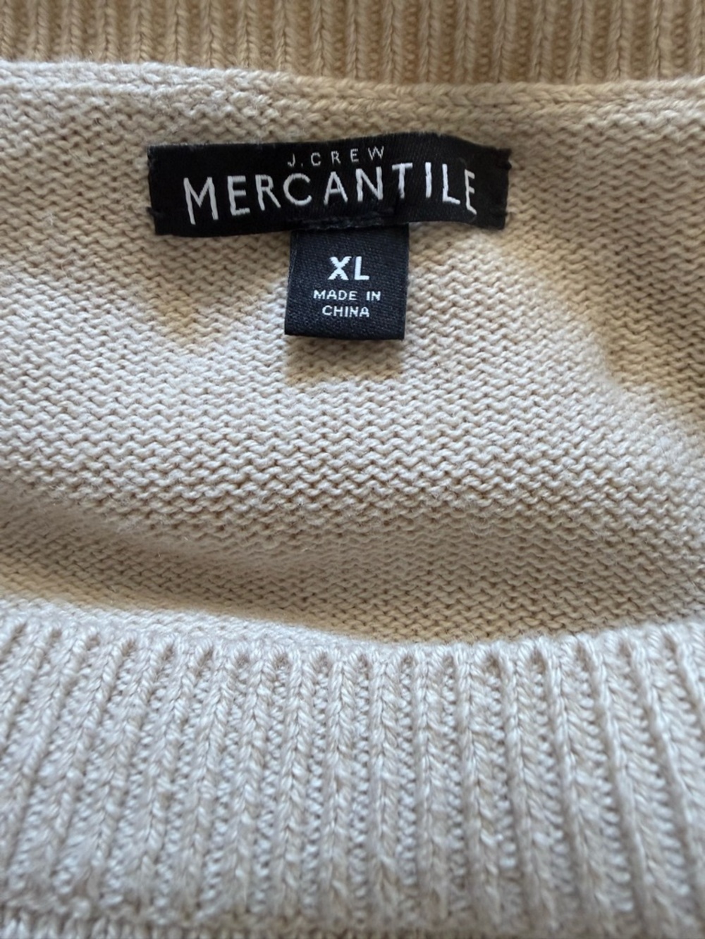 J. CREW MERCANTILE Sandy Knit Merino Wool Sweater Ribbon Tie Bow Sleeve Cuff XL - Picture 10 of 11